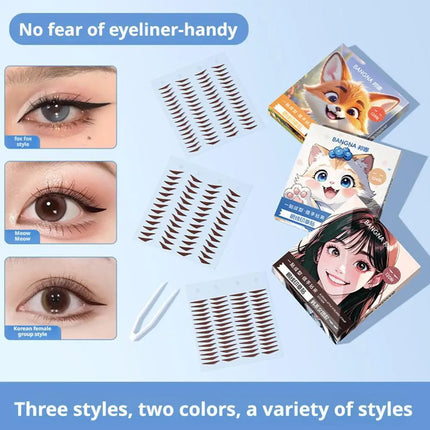Eyeliner Stamp Stickers Water Resistant Sweat Resistant Fitting Eye Beauty Stickers Eye Eyeliner Patches Makeup Stencils