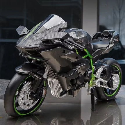 1:18 H2R Alloy Sports Motorcycle Model Diecast Metal H2R Motorbike Collection Simulation Toys Childrens Gift Motorcycle Model