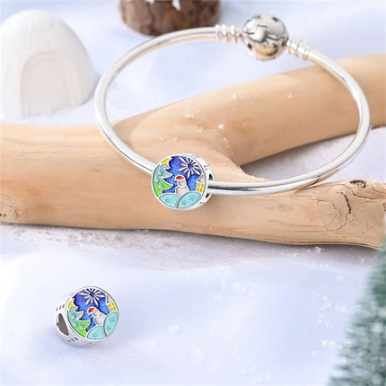 Original 925 Sterling Silver Charms Beads Cute Mushroom Unicorn Love Wings Pearl Charm for Bracelet Pendant Woman Girl Jewelry