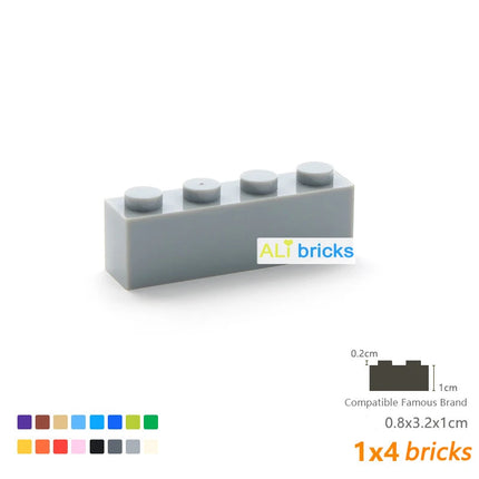 60PCS Bulk Building Blocks Thick Figures Bricks 1x4 Dots Educational Creative Size Compatible With Brand Toys for Children 3010