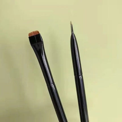 New 2 Pieces/set Eyebrow Contour Brush 0.06mm Ultrathin Eyebrow Eyeliner Brush Portable Small Angle Eyebrow Brush Makeup Tool
