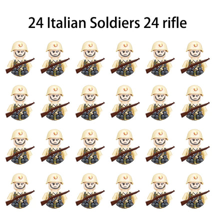 WWII Infantry Military Soldier War National Army Mini Gun Weapon Models Building Blocks Building Blocks Toys for Kids