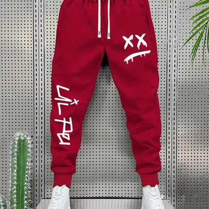Geometric Print Casual Men'S Pants Street Fitness Multi-Functional Outfit Elastic Stretch Fabric