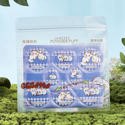 GECOMO 8 PCS Peach Powder puff Series Super Soft Wet And Dry Dual-use Skin-friendly Makeup Sponge