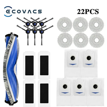 ECOVACS T30 PRO OMNI / T30S PRO / YEEDI M12 Pro+ Robot Vaccum Replacement Parts Dust Bag Main Side Brush Filter Mop  Accessories