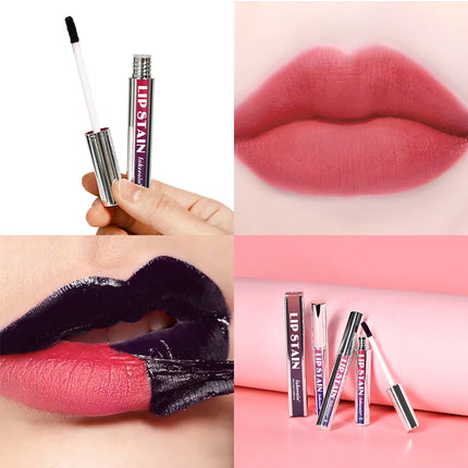 Lip Stain Blading Peel Off and Reveal Kit Long Lasting 3pcs Rose Waterproof Pink Lip Tint Transfer Proof Natural Lip Stain Kit