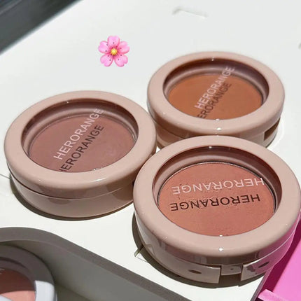 Autumn Winter Cheek Contour Natural Matte Low Saturation Nude Color Korean Cute Girl Monochrome Blush Powder Blusher Palette