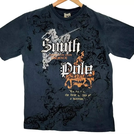 South pole High Street men Short Sleeve Y2K Graphic Print Oversized T Shirt Harajuku Gothic Round Neck Cotton Short Sleeve Tops