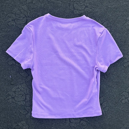 Solid color women's soft breathable yoga short-sleeved comprehensive training tight T-shirt with exposed belly button fitness sh