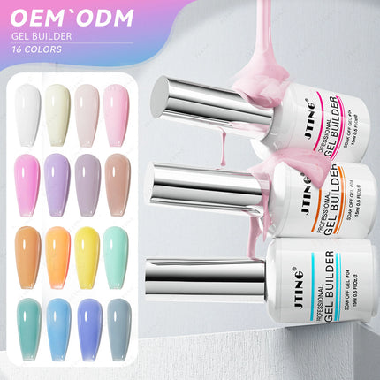 JTING 1pc 15ml Professional Quality 16colors Biab Gel Builder in a Bottle Nail Extension Vegan Cruelty Free Gel Polish