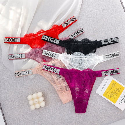 VS Lace Thongs For Women Comfortable Breathable High Waist Underwear Sexy Panties Lingerie Victoria Secret Seamless