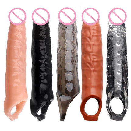 Penis Extender Delayed Ejaculation Cock Extension Dick Enlargemen Penis Ring Penis Extension Big Cock Sleeve Reusable Adults 18+