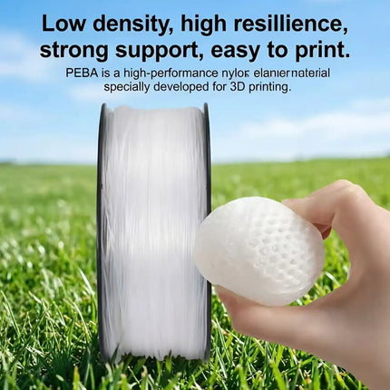 PEBA filament 1.75mm for shoe midsole,super elastic 3D printing material with high energy return,more flexible1kg spool (2.2lbs)