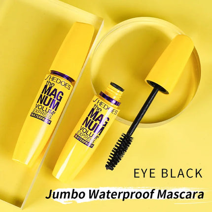 SHEDOES Yellow Mascara Waterproof Lengthening Curling Volumizing Natural Long-Lasting Smudge-Proof Eye Makeup Cosmetics