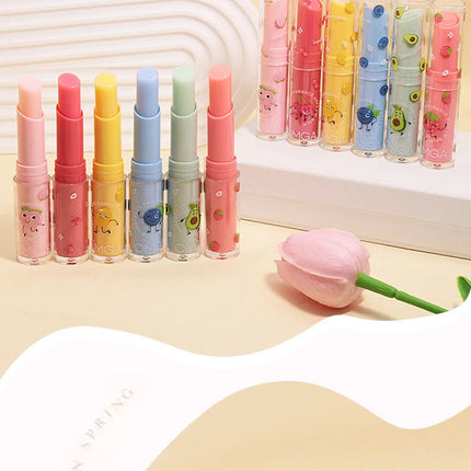 Fruity Color Changing Lip Balm Natural Temperature Change Coloured Lipstick Long Lasting Moisturizing Makeup Cosmetics for Women