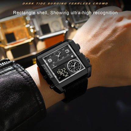 POEDAGAR Fashion Sports Digital Male Wristwatch Date Week Waterproof Luminous Casual Men Clock Electronic Men's Quartz Watches