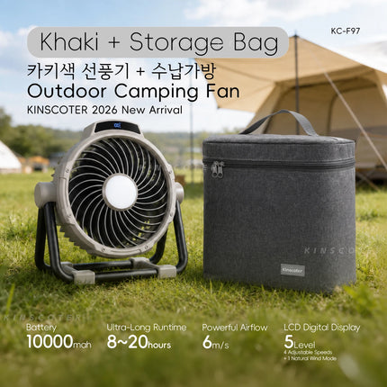 Portable 6 in 1 Outdoor Camping Fan 10000mAh Rechargeable Wireless Tent Ceiling Fan 5 Speed Adjustment Remote Control LED Light