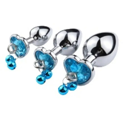 Removable Butte Plug Stainless Steel Anal Plug With Bell Metal Chain Prostate Massager Adult Erotic Sex Toys For Couples Women