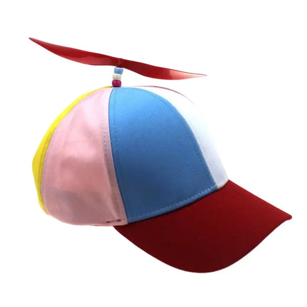 Bamboo Dragonfly Rainbow Sun Cap Funny Adventure Dad Hat Snapback Hat Helicopter Propeller Design for  Boys Girls Adult