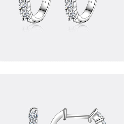 PERMANY 1CT Full Moissanite Earrings for Women S925 Pure Silver Laboratory Certified Cultivation Diamond Luxury Party Jewelry
