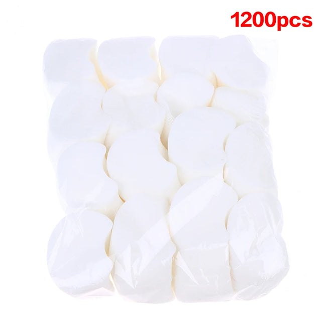 60/300/600/1200pcs Disposable Makeup Cotton Pad Soft Pearl Notched Design Facial Cleaning Wipes Makeup Remover Cosmetic Tool