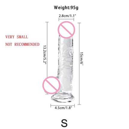 Jelly DildoTransparent Big Dildo 4 Sizes Realistic Soft Fake Penis Erotic Sex Toys for Woman Men Gay Vagina Anal Butt Plug