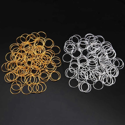 30Pcs/Lot Mix Color Charms Hair Braid Dread Dreadlock Beads Clips Cuffs Rings Hoop Adjustable Jewelry 14MM Clasps Accessories
