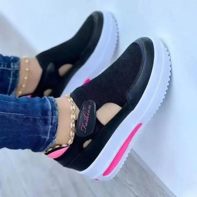 Red Sneakers Women Shoes Woman Tennis Shoes Canvas Shoe Female Casual Shoes Ladies Sport Shoes Platform Sneaker Hollow Out Shoes
