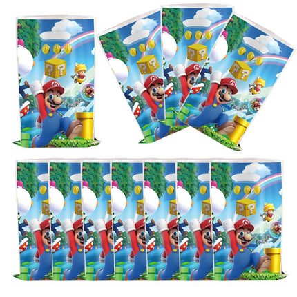 Brother Mario Party Favors Gifts Stamps Slap Bracelet Stickers Christmas Stocking Fillers Birthday Souvenirs Decoration Supplies