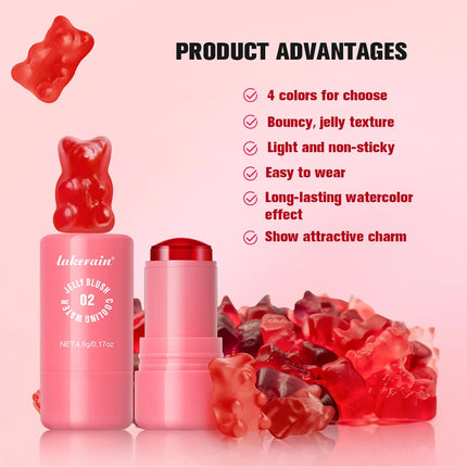 Original Cooling Water Jelly Blush Stick Blush Tinted Cosmetics Tint Stick Watercolor Multi-Use Matte Blush Makeup For Women