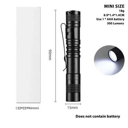 Mini Portable LED Pen Light Pocket Ultra Bright High Lumens Handheld Flashlight Linterna Torch For Camping Outdoor Emergency