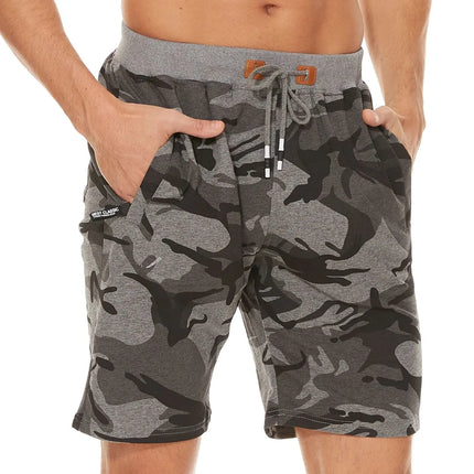 Drawstring Men's Cotton Shorts, Cozy Fit Slim Elastic Sports Shorts Man Casual Running Trendy Sweatpants Male Clothing