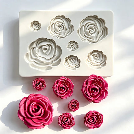 Rose Shape Cake Fondant Decorating Tools Silicone Mold For Cake Craft Silicone Soap Molds