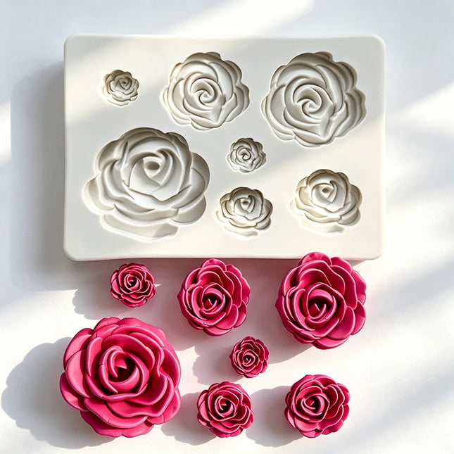 Rose Shape Cake Fondant Decorating Tools Silicone Mold For Cake Craft Silicone Soap Molds