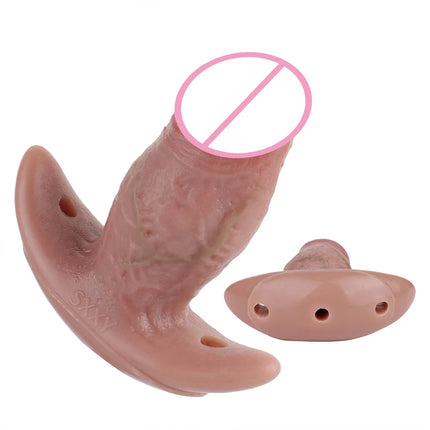 SXXY Adjusting Bondage Deep Throat Mouth Plug Leather Silicone Bdsm Mouth Gag Sex Toys Flirt Sex Tools Simulation Dildo For Adul