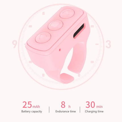 Page Turner Mini Multifunction Fingertip Controller Scrolling Button Ring Fingertip for Selfie Button Camera Shutter Smartphones