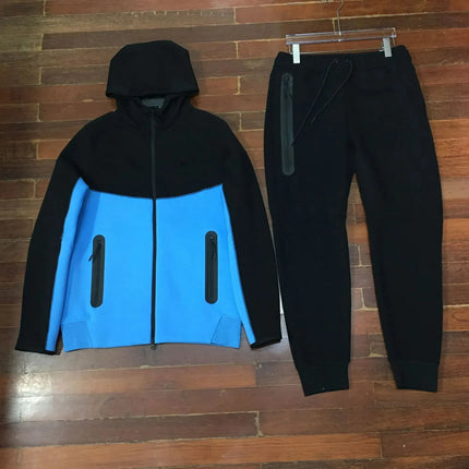 Men Knit Zip Hoodie Pants Set Sports - Windproof Cotton Casual / Ensemble Homme Hoodie Zip Pantalon - Coupe-Vent Coton