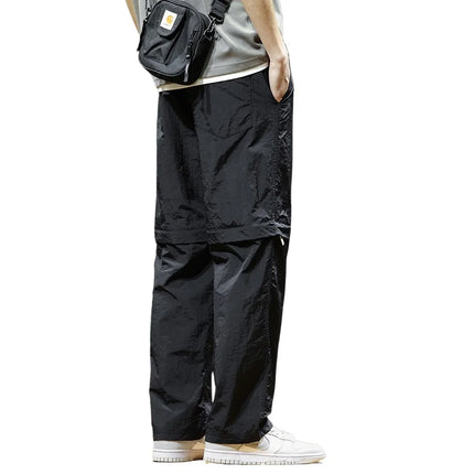 2 in 1 Detachable Leg Men's Pants Lightweight Quick Dry Cargo Trouser Male Outdoor Big Size Large Plus Pocket Waterproof Shorts