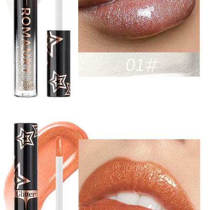 1Pc Lip Gloss Pearlescent particles shimmer Suitable for party, stage, Valentine's Day gift, daily wear