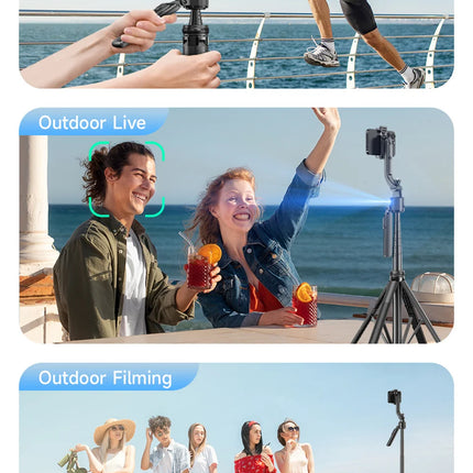 C17 Selfie Tripod for Cell Phone 360°Auto-Rotation AI Tracking Shooting Quadrapod with Remote Control