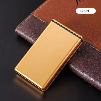 Thin Cigarette Case 20pcs Pack Ultra-thin Lightweight Cigarette Storage Box Aluminum Alloy Cigarette Case Automatically Pops Out