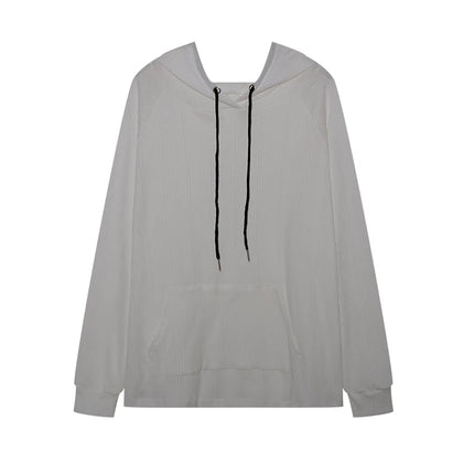 2024 Autumn And Winter Fashion New Ladies Leisure Jacquard Large Size Loose Hooded Sweater