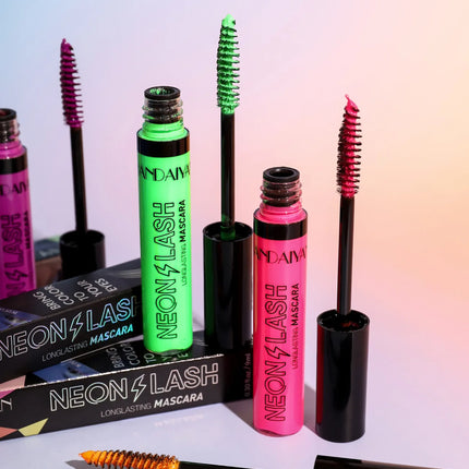 Multicolor Neon Mascara Fluorescence Waterproof Lasting Cosmetics Luminous Pigment Quick Dry Mascara Eyelash Shine in The Dark