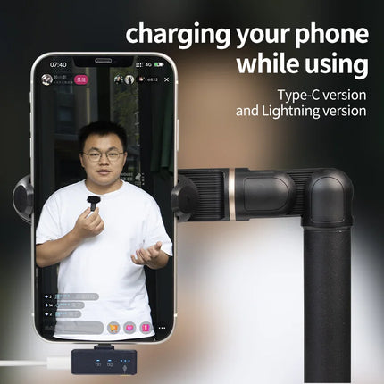 LINIM M8 Wireless Lavalier Microphone Noise Cancellation 23H Battery for iPhone Camera Type-C for Vlog Interview Live Streaming