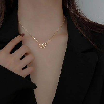 New Punk Style Gold Color Multilayer Wrap Necklace for Women Fashion Simple Design, Trendy Holiday Party Jewelry Accessories