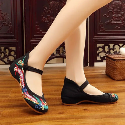 Casual Shoes for Women, Fashion Vintage Elegant Ethnic Style Embroidery Streetwear Chinese Style Women's Shoes, Summer New
