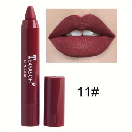 12 Colors Matte Lipstick, Pigmented Moisturizing Lip Gloss, Easy-to-apply Lip Gloss, Matte Rotating Lipstick Pen