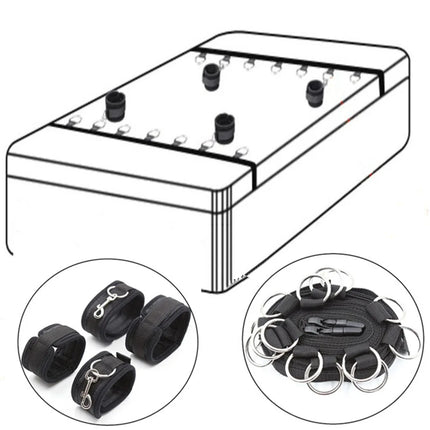 BDSM Bedding Set with Handcuffs for Couples Bedding Restraints Adult Toy for Engaging in Enticing Restraint Games on the Bed