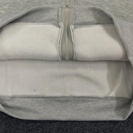Autumn and winter new men's and women's zipper hooded sweatshirt can be worn externally Y2K simple daily versatile style