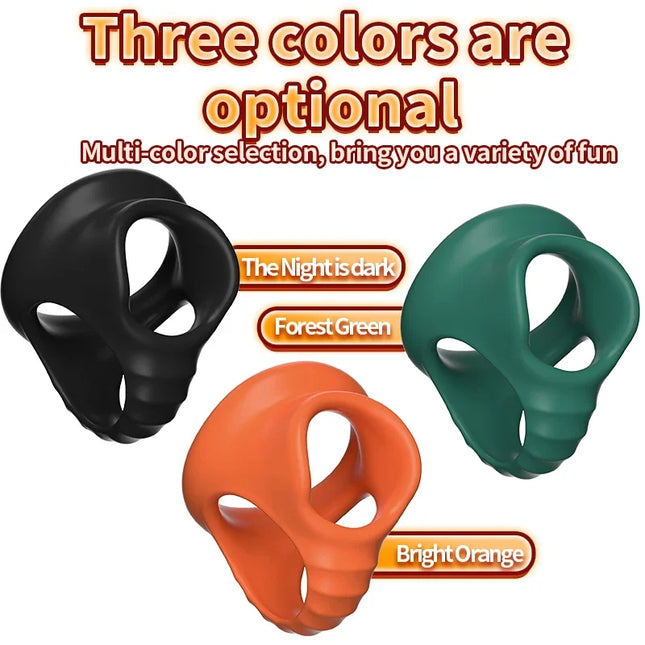 Soft Silicone Chastity Cage Cock Ring for Men Erection Delay Male Penis Ejaculation Urethral